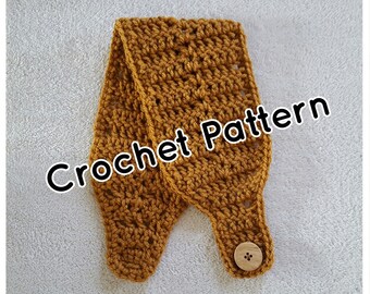 Crochet Button Headband Pattern, Winter Ear Warmer (PDF Pattern)