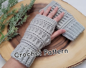 Crochet Fingerless Mitts PATTERN, Daisy Fingerless Gloves, Texting Mittens, Driving Gloves