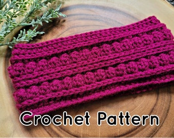 Châle au crochet, motif cache-oreilles au crochet Jessa, motif bandeau d'hiver, bandeau au crochet bricolage