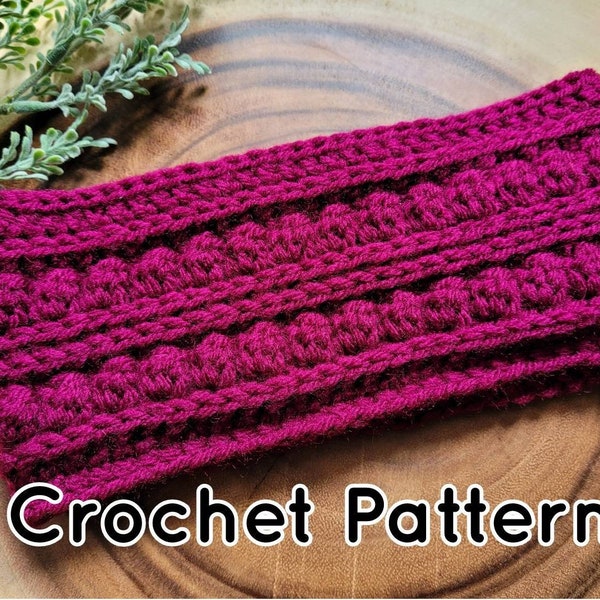 Headwrap CROCHET PATTERN, Jessa Crochet Ear Warmer Pattern, Winter Headband Pattern, DIY Crochet Headband