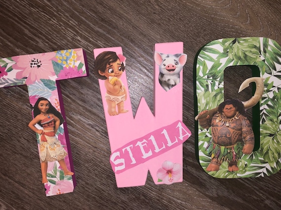 Moana Cake Table Letters, Moana Birthday, Moana Party Decor, Baby