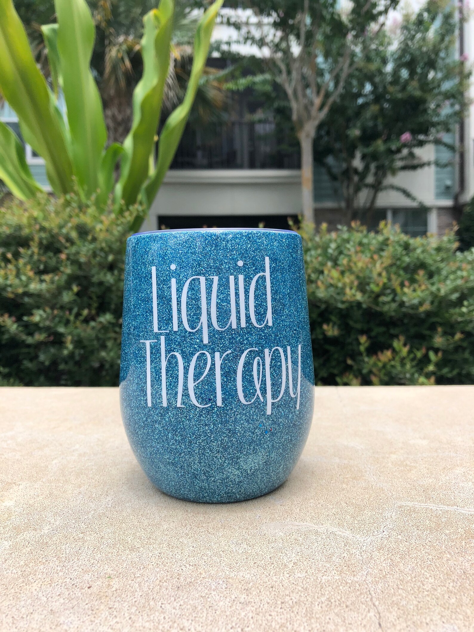 Liquid Therapy Wine Tumbler Liquid Therapy Glitter Tumbler Etsy