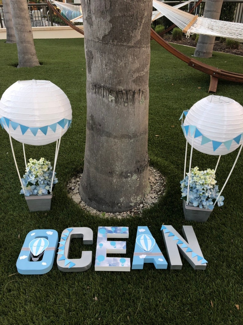 Up Up and Away Baby Shower Hot Air Balloon Baby Shower Decor Hot Air Balloon Party Props Up Up and Away Hot Air Balloon Baby Shower