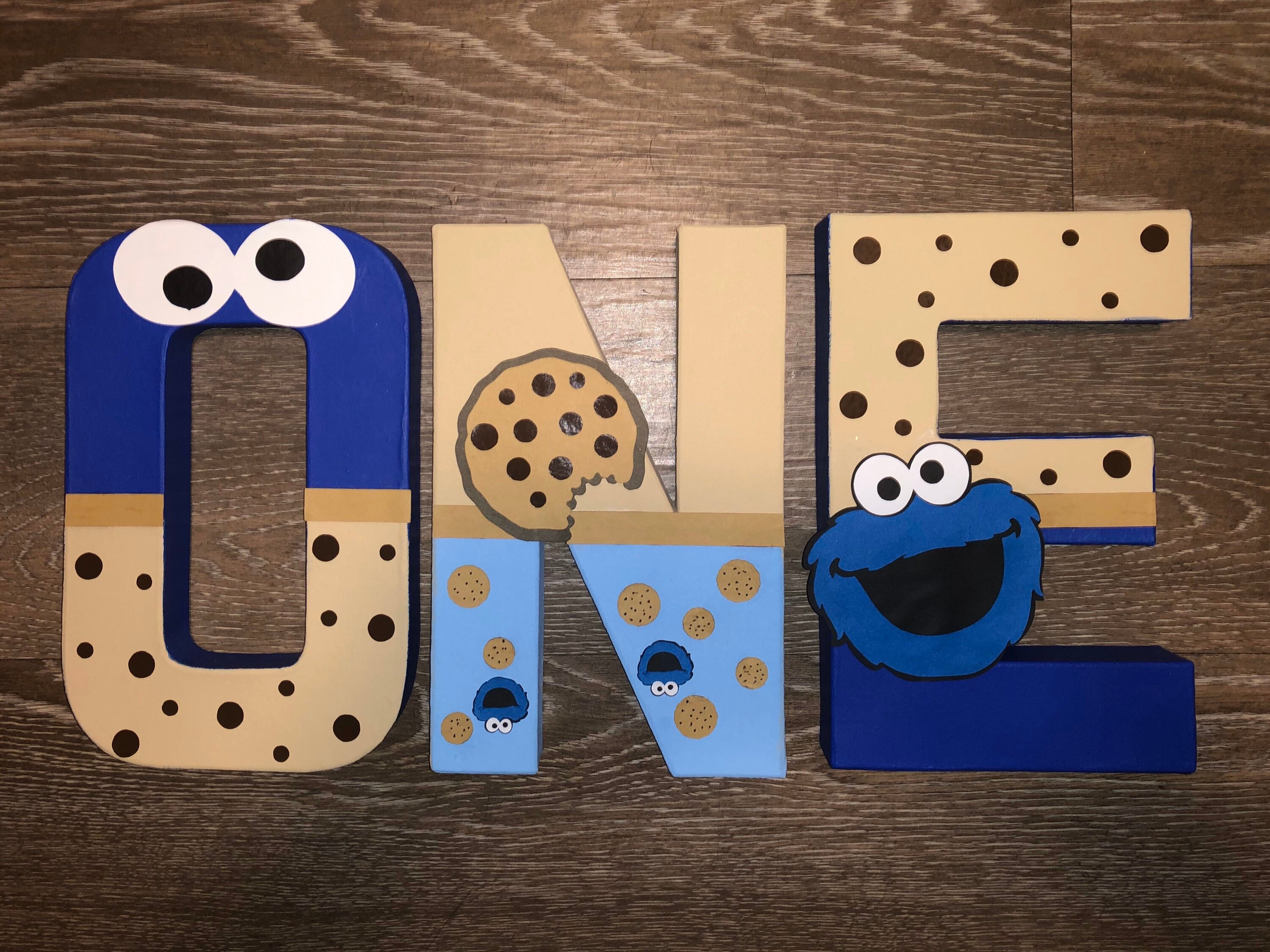 Cookie Monster Cake Table Letters Cookie Monster Party Etsy