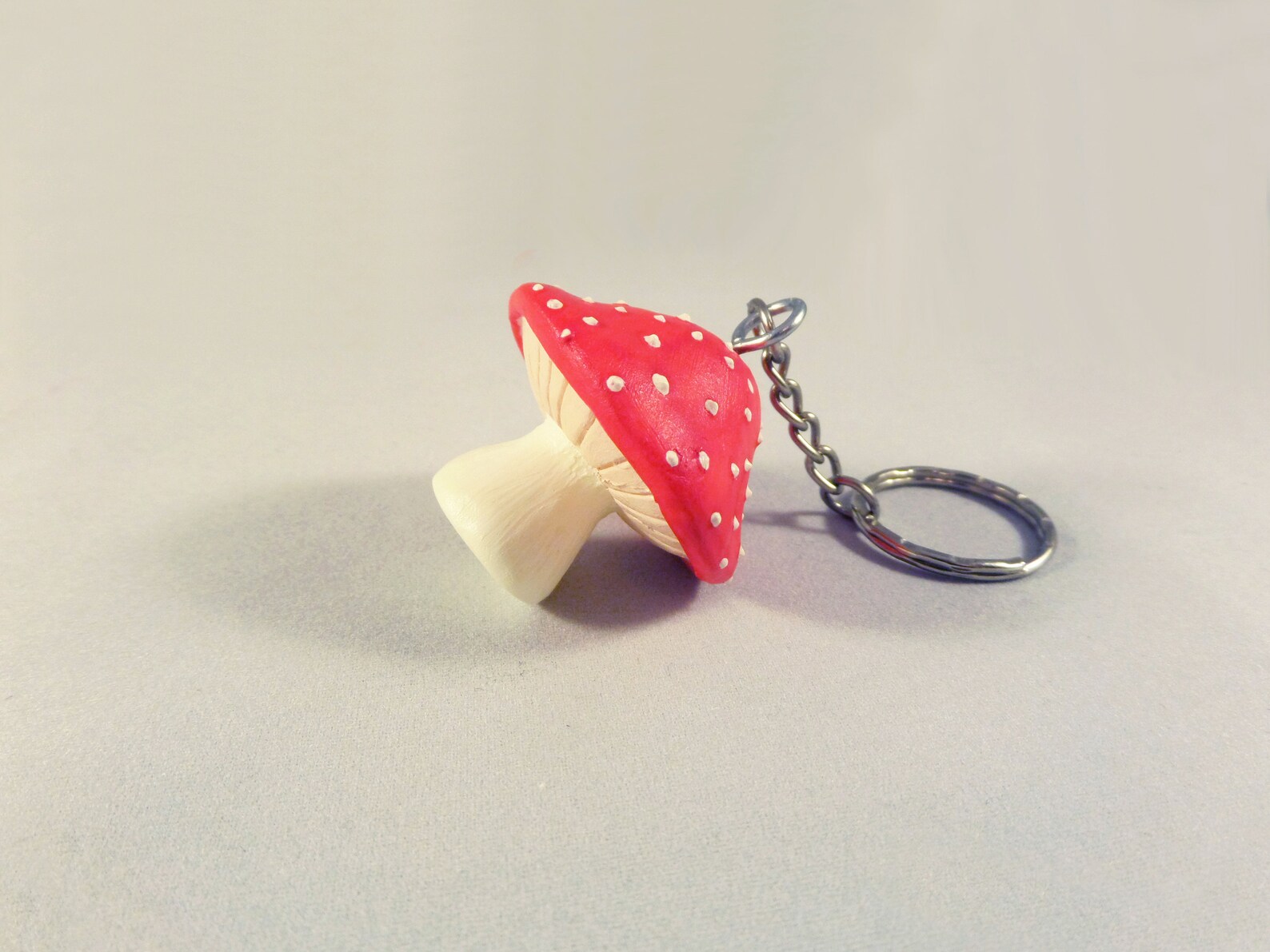 Red Mushroom Key Chain Magic Mushroom Keyring Nature Etsy