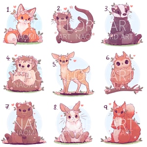 Cute Animals Stickers And/ or Prints 6x6 or 8x8 Approx - Etsy Cute Animals Stickers And/ or Prints 6x6 or 8x8 Approx - Etsy
