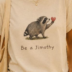 Camiseta Jimothy Raccoon, Camiseta viral de guaxinim de Seattle, Camiseta divertida com estampa aquarela de animais selvagens