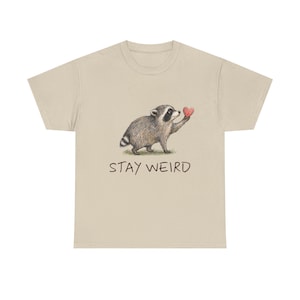 Camiseta de Jimothy Raccoon, Mapache viral de Seattle, Camiseta con estampado de vida silvestre en acuarela imagen 12