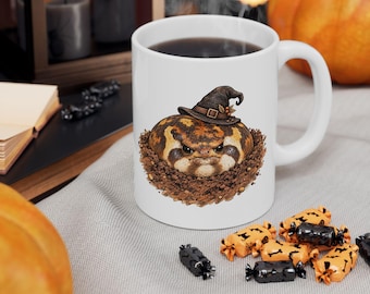Mug Grumpy Toad à la citrouille épicée | Tasse à café en céramique (325 ml, 445 ml)