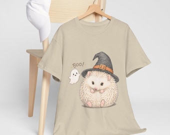 T-shirt Chapeau de sorcière hérisson : Imprimé fantaisiste pour Halloween