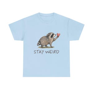 Camiseta de Jimothy Raccoon, Mapache viral de Seattle, Camiseta con estampado de vida silvestre en acuarela imagen 7