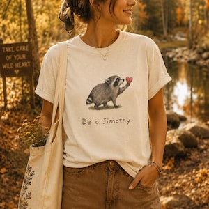 Jimothy Raccoon Shirt, Viral Seattle Raccoon Tee, Funny Viral Short Spine Wildlife T-Shirt image 1