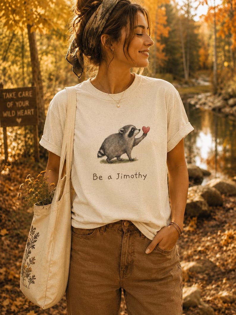 Jimothy Raccoon Shirt, Viral Seattle Raccoon Tee, Funny Viral Short Spine Wildlife T-Shirt image 1
