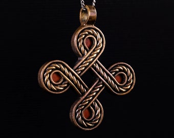 Red Jasper Celtic Knot Cross Pendant