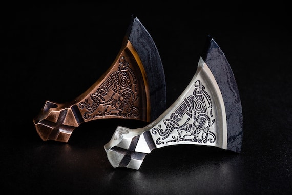 Mens Axe Head Necklace. Hematite Blade Axe Pendant. Mens Viking Necklace. Museum Replica. Viking Jewelry. Norse Pendant. Viking Gifts Etsy UK