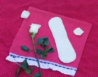 Post Partum Organic Cotton Cloth Pad, Overnight Abundant Flow Reusable Pad, Maxi Menstrual Washcloth, Mama Cloth Diaper, Washable Pantyliner