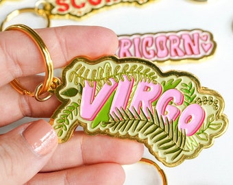 Virgo Zodiac Keychain