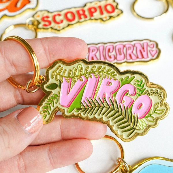 Virgo Zodiac Keychain