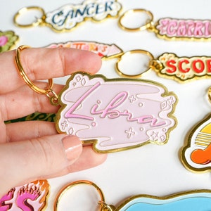 Libra Zodiac Keychain