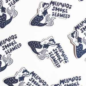 Mermaids Smoke Seaweed Sticker image 1