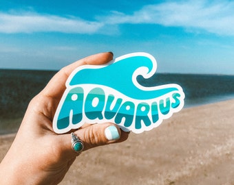 Aquarius Zodiac Sticker