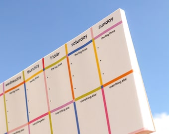 The Big Three Weekly Notepad