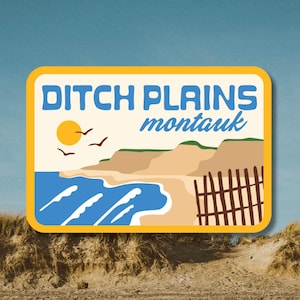 Ditch Plains Beach Montauk NY Travel Sticker