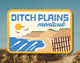 Ditch Plains Beach Montauk NY Travel Sticker