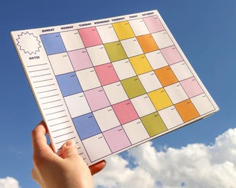 Monthly Checkered Notepad