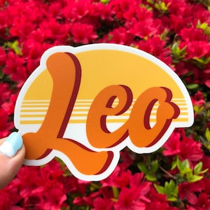 Sticker Names Leo Leo Zodiac Sticker - Etsy
