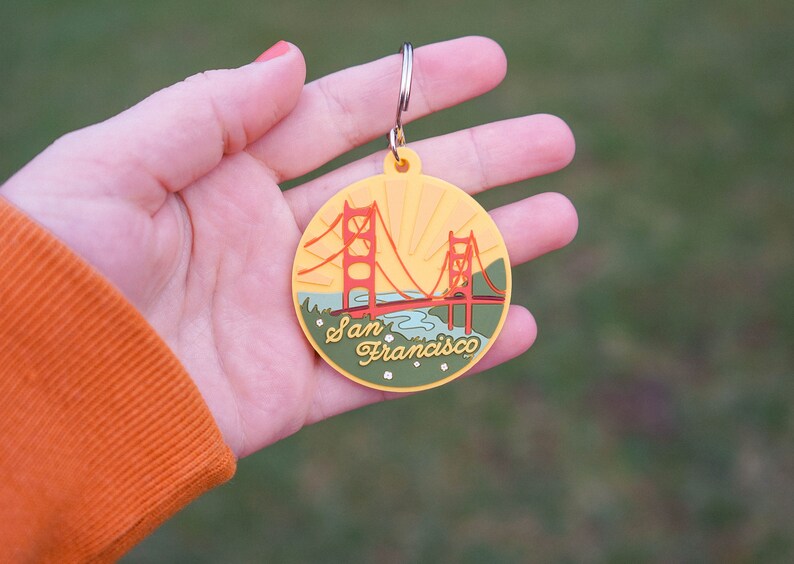 San Francisco Keychain Etsy