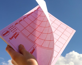 Pink Monthly Notepad
