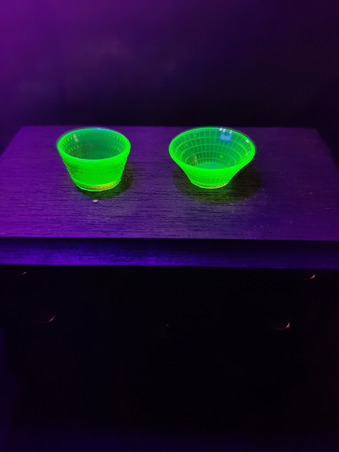 Faux Uranium Glass Dish Set and Bowls Dollhouse Miniature 112 Scale Etsy