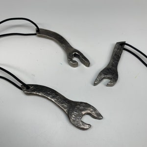 Hand Forged  Wrench Bottle Opener with lanyard   (forged from USA military SKS wrenches)