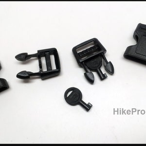 NEW Snap-In Curved HD Buckle 5/8 w/ hidden Handcuff Key  - USA made   (for 550 Paracord bands etc)