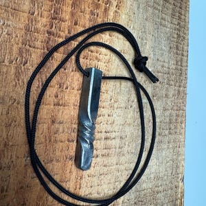 handmade forged - Pure Titanium twisted necklace / pendant - Viking