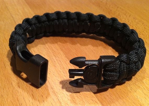 550 Paracord Survival Bracelet Covert Band Universal Handcuff Key + Survival Kit (HikePro LLC) - Custom Fully Loaded