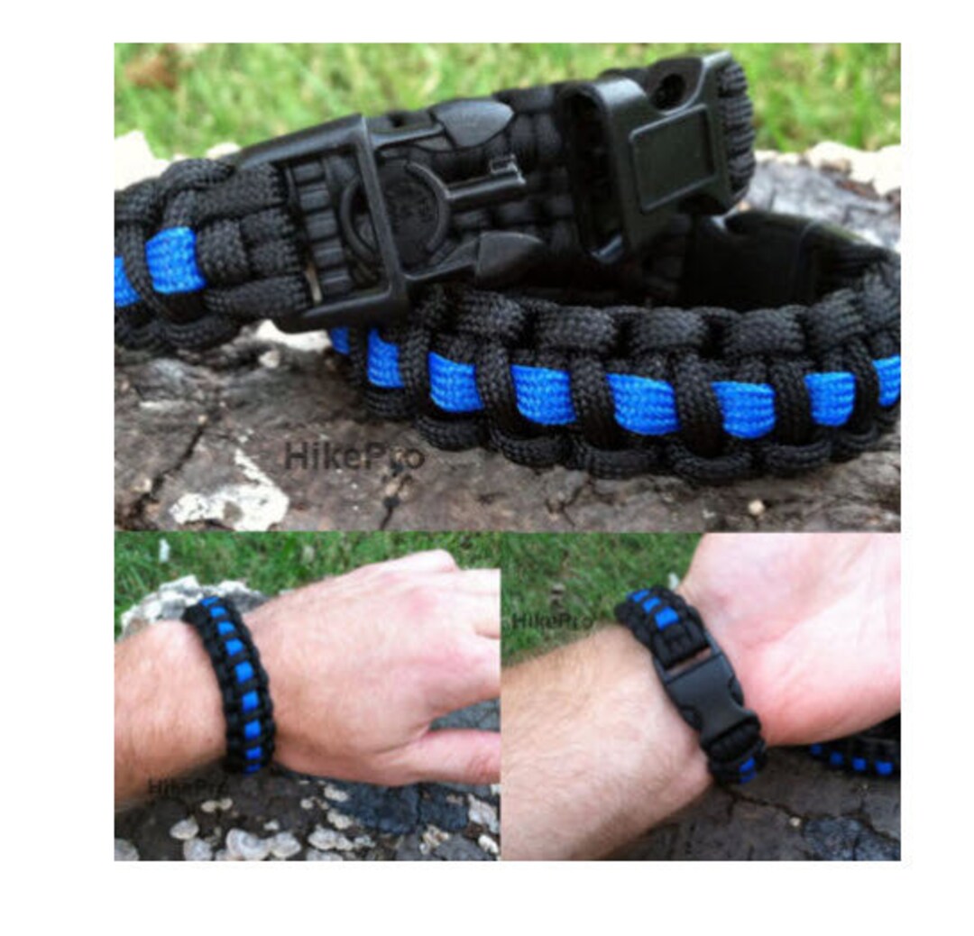 Thin Blue Line Custom550 Paracord Survival Bracelet Covert Band