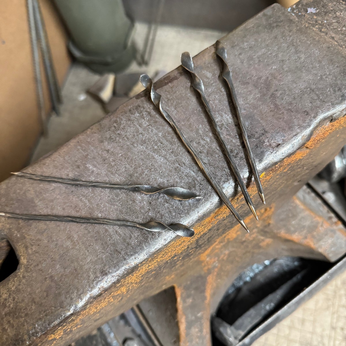 Hand Forged Stainless Steel Bar Drink Skewers Twist Top Cocktail Picks Etc.. - Etsy