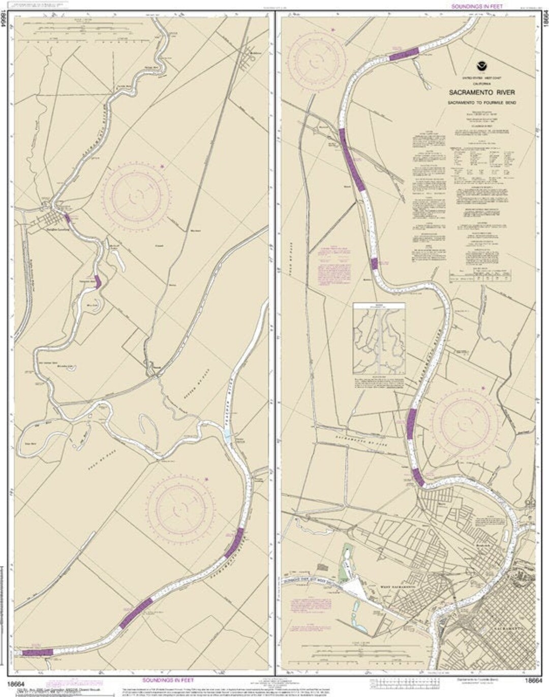 Custom Chart of Sacramento River Sacramento to Fourmile Bend 18664 - Etsy