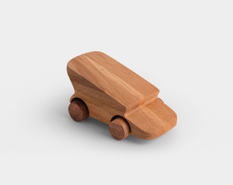 Speedy - wooden toy car, pull toy, natural eco finish. All corners are smooth - drive safely!