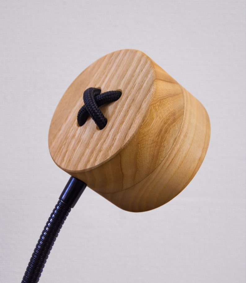 Gudzik wooden clamp lamp made of ash. Unique fully wooden Etsy