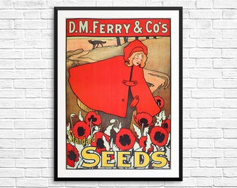 Ferry 6 Vintage Seed Cover Picture Art Print Poster A4 A3 A2 A1
