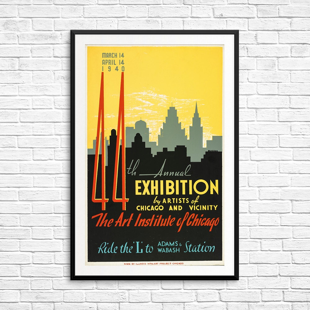 Chicago Art Institute Chicago posters Chicago art Chicago Etsy
