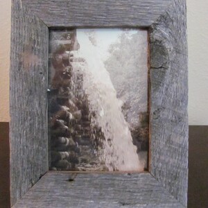 5x7 Sepia Photo in Rustic Wood Frame ~ Cascade