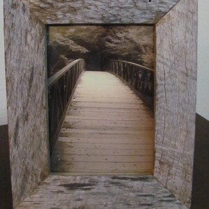 5x7  Sepia Photo in Rustic Wood Frame ~ Bridge