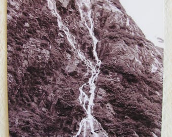 5 x7  Black and White Print ~ Waterfall