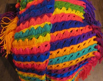 Crochet Baby Blanket ~ Rainbow