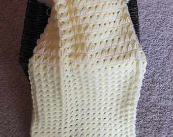 Crochet Baby Blanket ~ Pale Yellow