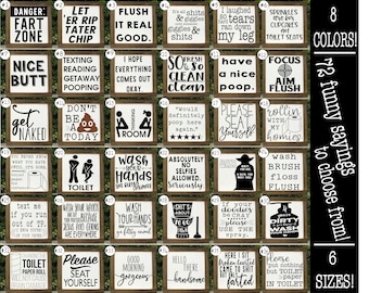 funny bathroom signs etsy